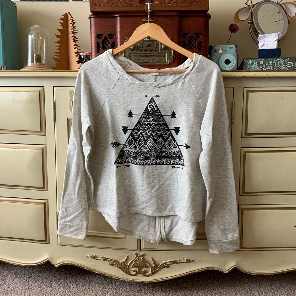 Tribal crew neck sweatshirt